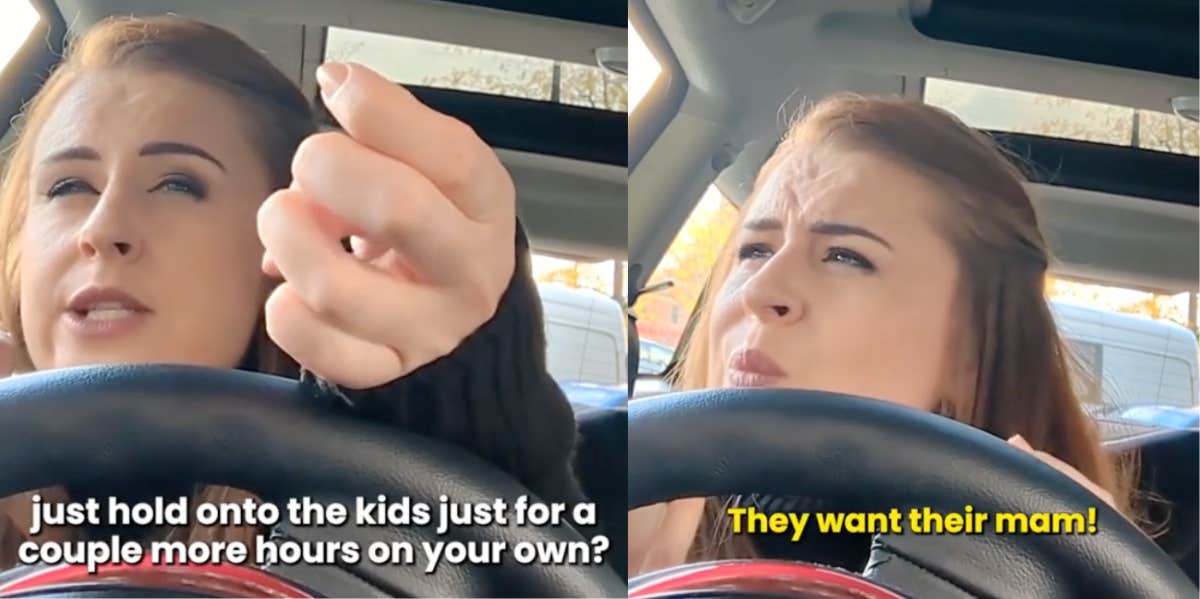Mom calls husband to ask him to watch the kids