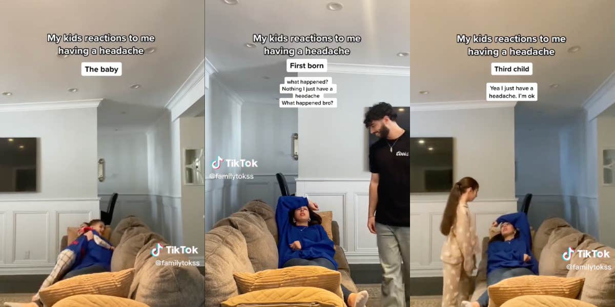 Mom Films Herself Faking A Headache To See How Her Four Children Will React mom faking headache