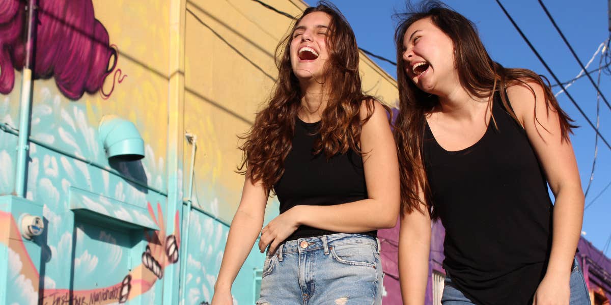 Mom Says She 'Kind of Resents' Her Kids' Rich Friends two women laughing