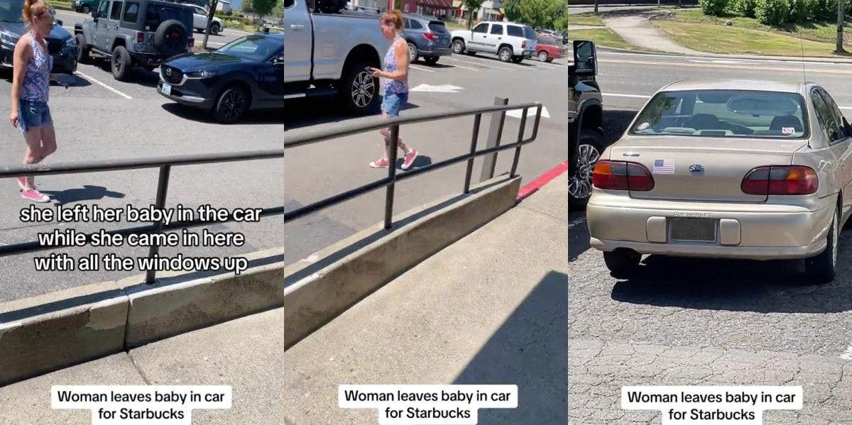 Woman Confronts Mom Who Left Baby In The Car With The Windows Roll Up To Go Into Starbucks Woman leaving baby in car with windows rolled up