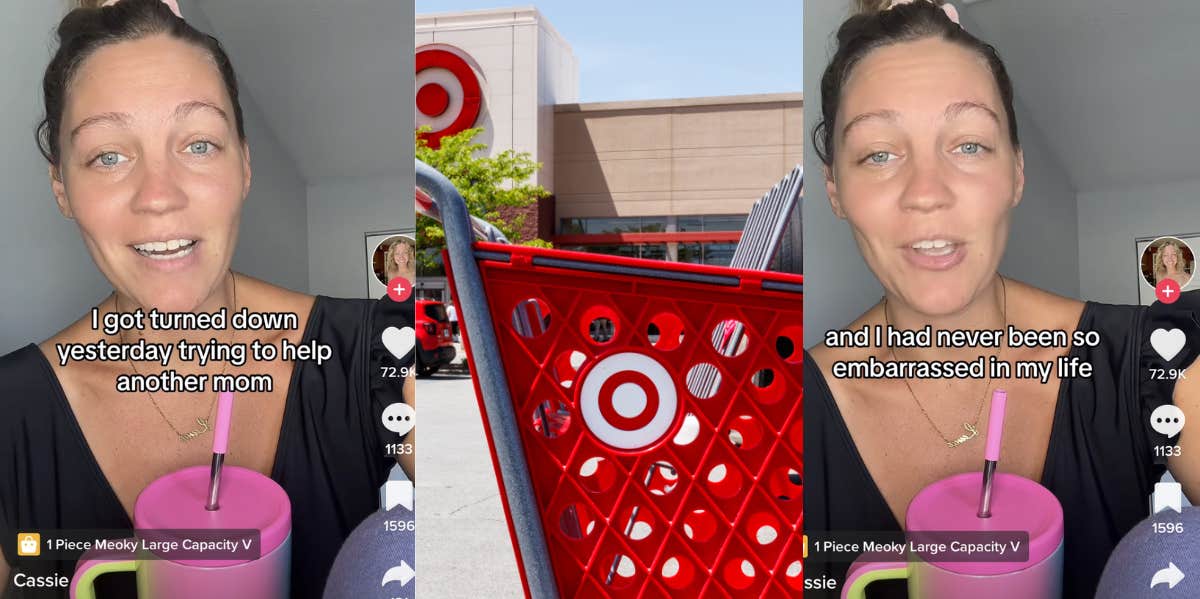 Mom, Target, help, stranger 