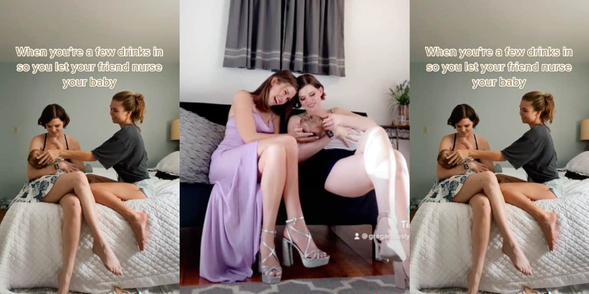 Video Of A Mother Letting Her Friend Breastfeed Her Baby Is Dividing Viewers Mom lets friend breastfeed her baby