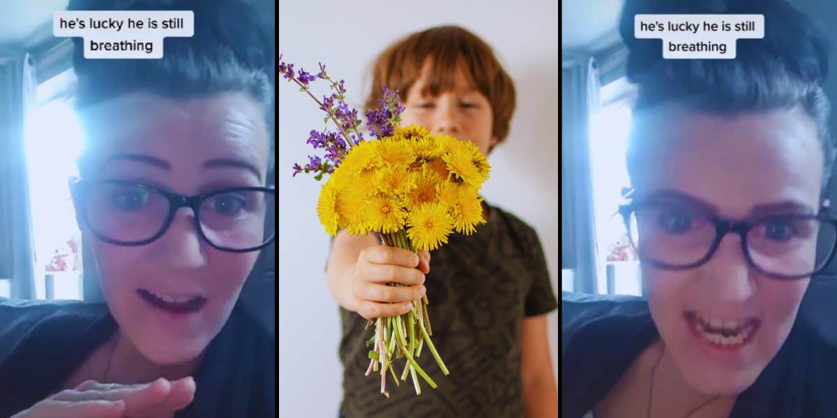 Single Mom Makes Her Son Apologize After Seeing The Shocking Text Messages He Sent To A Classmate Mom makes son give girl he bullied flowers