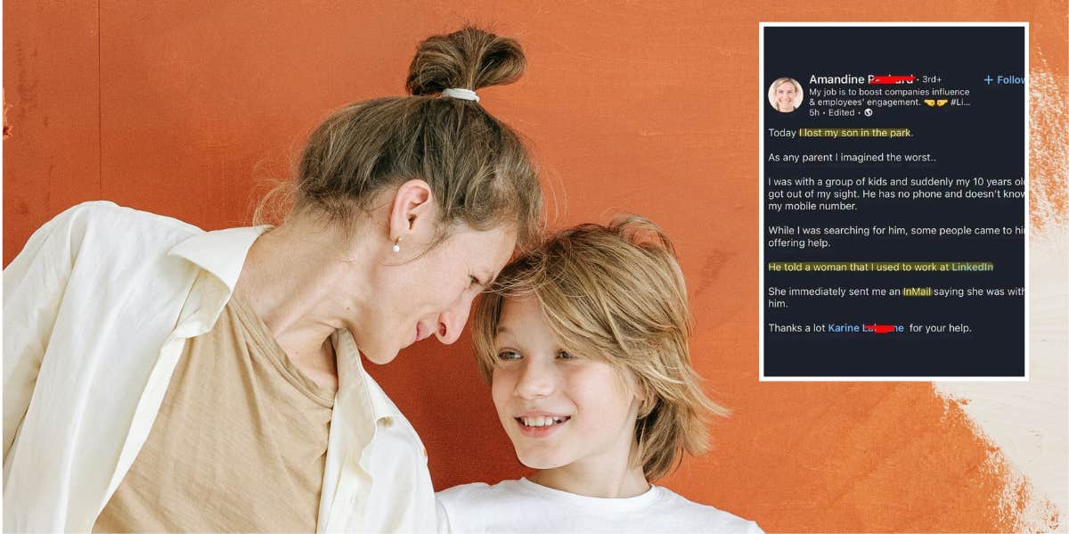 Mom LinkedIn Finds Missing Son Via LinkedIn Mom and son, LinkedIn post