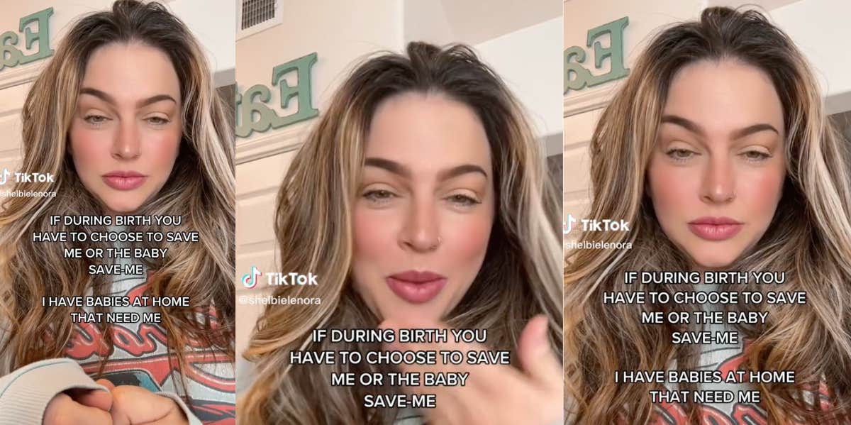 Mom Of 4 Receives Mixed Reactions On Why She'd Ask Doctors To Save Her Should A Medical Emergency Arise While Giving Birth tiktok-mom-of-4-save-her-not-baby