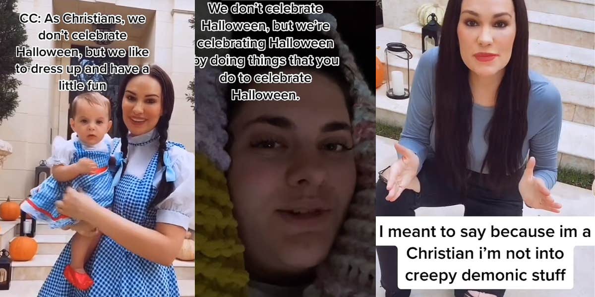 Mom Wearing A Costume Says She Doesn’t Celebrate Halloween As A Christian