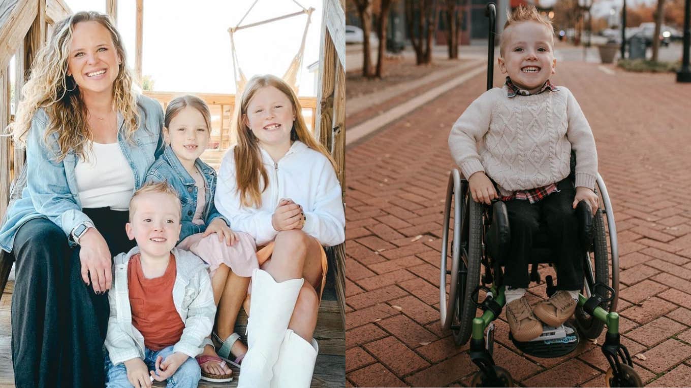 Mom Shares Incredible 'First' With Her Disabled Child Maggie Rouse and her kids
