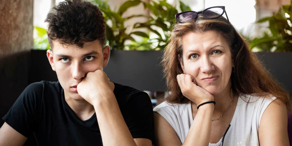 Woman Punishes Son For Stealing Husband's Bible Mom and teen son