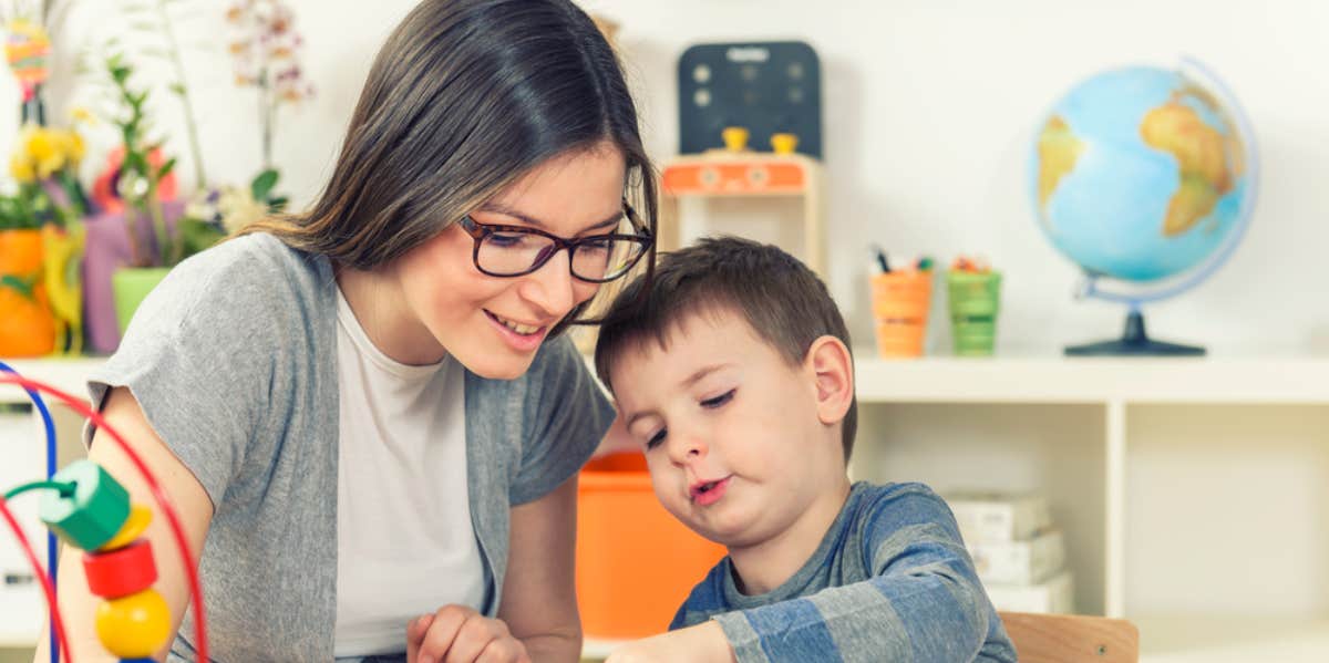 daycare worker, toddler 