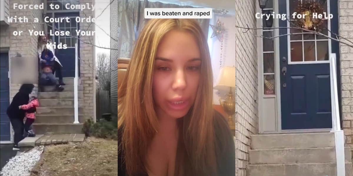Mom Posts Her Children's Reactions To Visiting Abusive Father Who Holds Joint Custody Nina Vidal TikTok