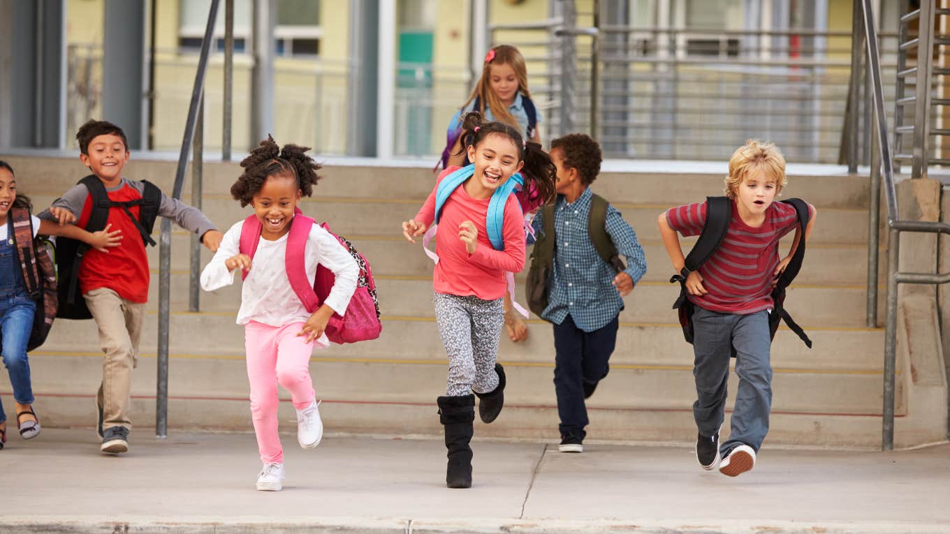 kids leaving school