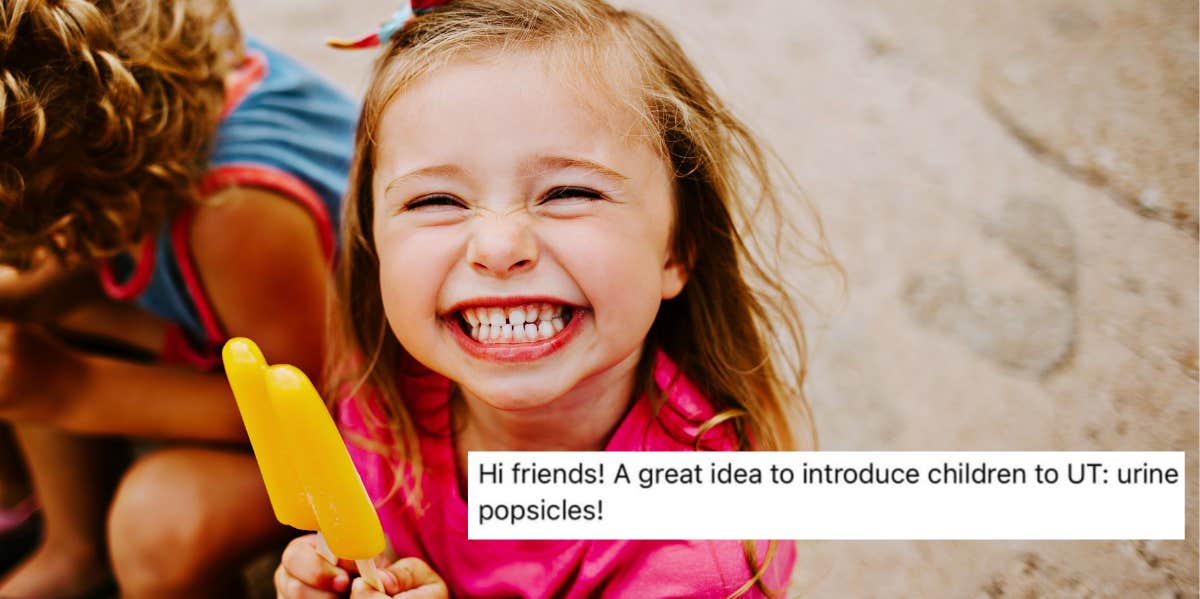 Mom Gives Daughter & Her Friend Urine Popsicles To Improve Their Grades Kid eating popsicles
