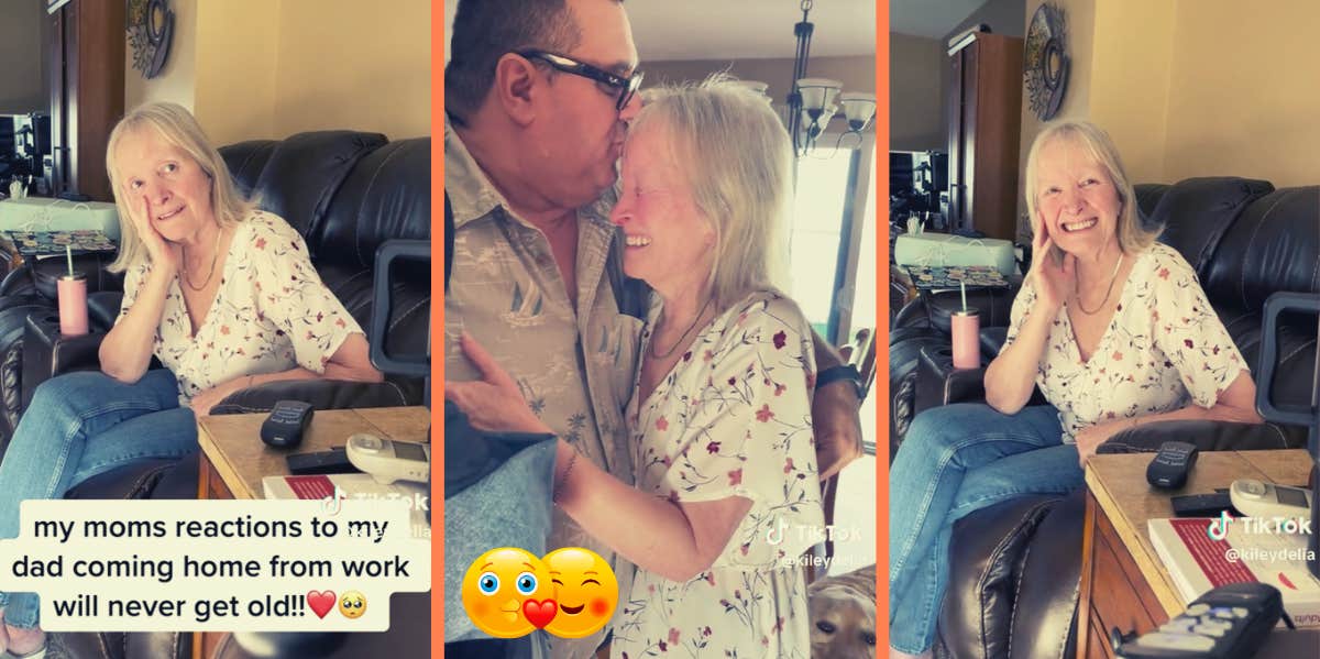 Daughter Records How Her Mom With Memory Loss Greet Her Dad After Work Woman with memory loss greeting her husband TikTok