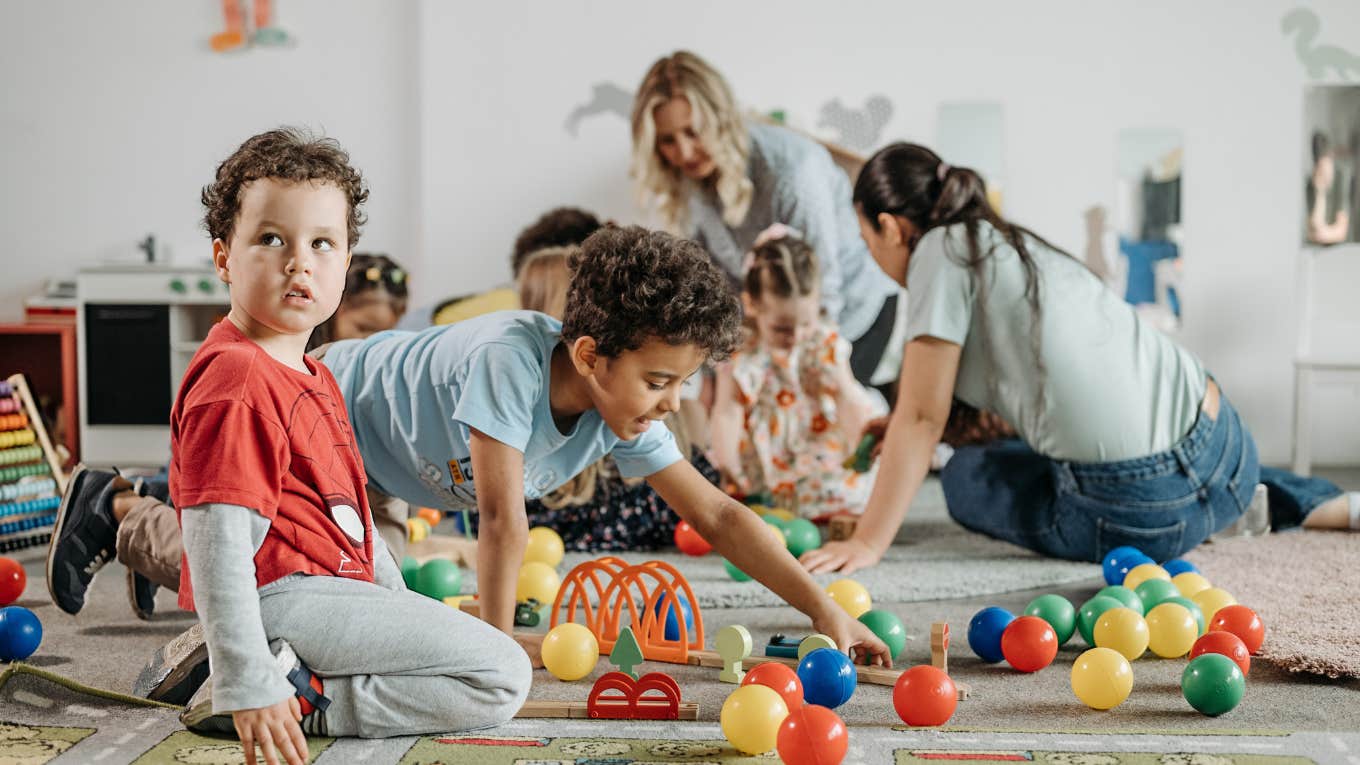 kids playing on the floor