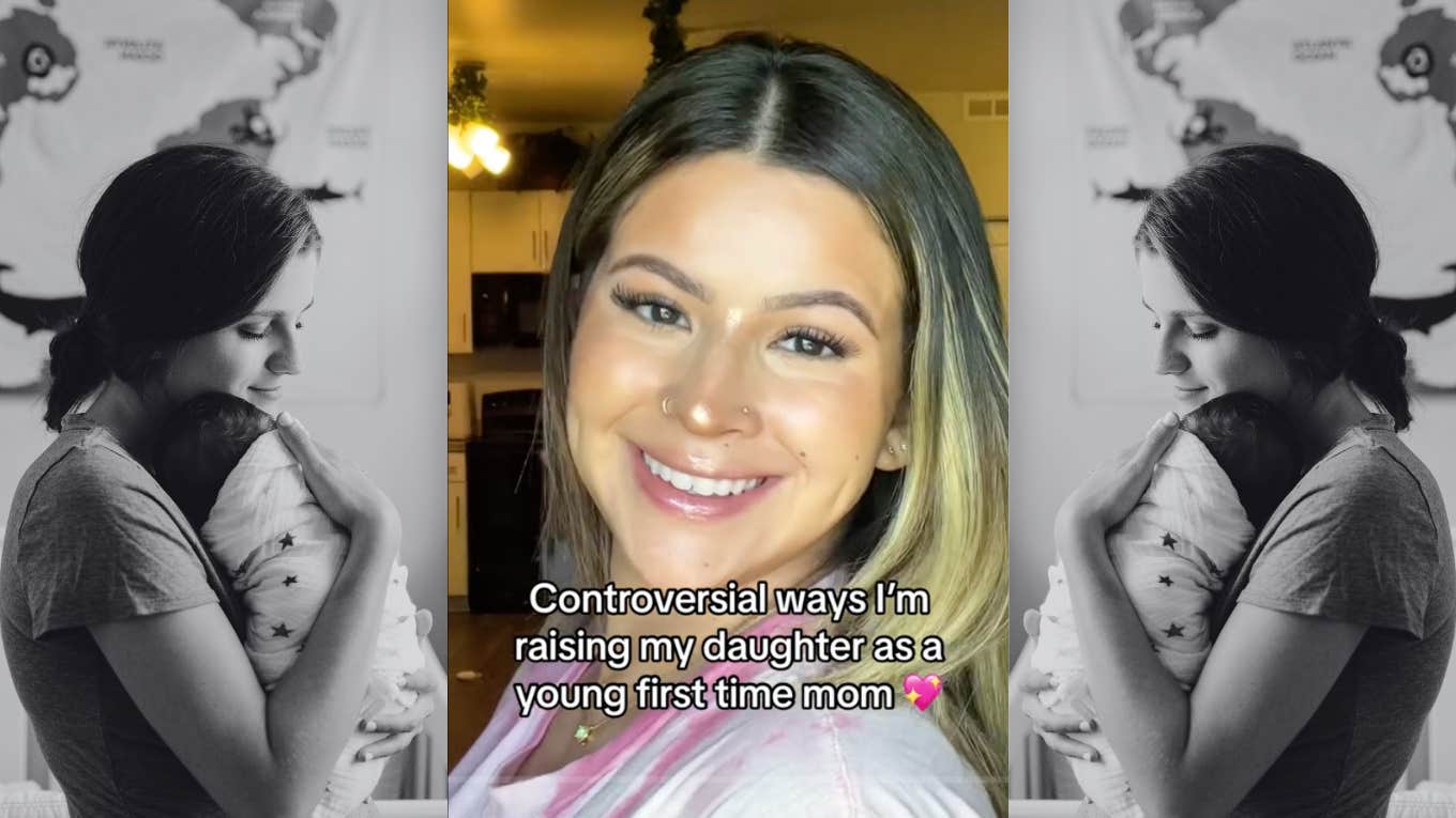 Young Mom Shares Her Controversial Parenting Rules theorganicmami controversial parenting rules tiktok and mom holding infant