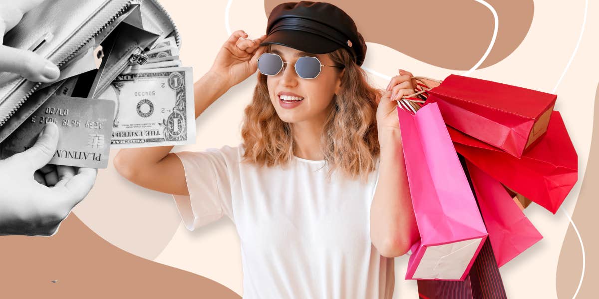 The Exact Amount Of Money That Buys Happiness — No More, No Less Happy woman with shopping bags