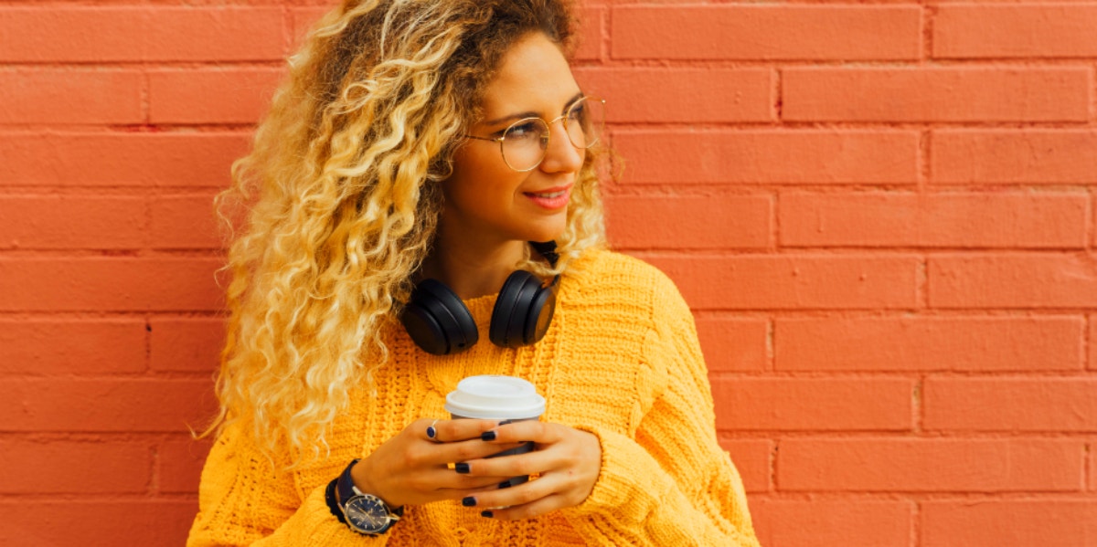 woman with coffee