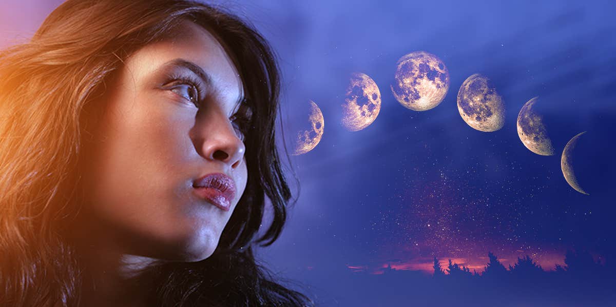 woman and moon cycles