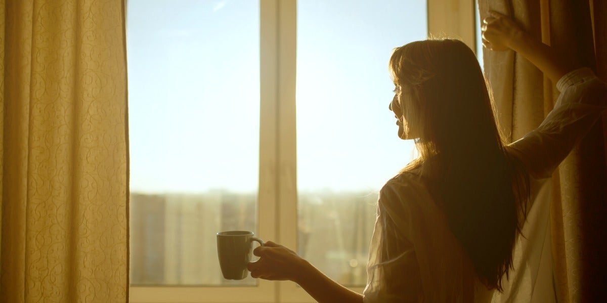 woman with coffee