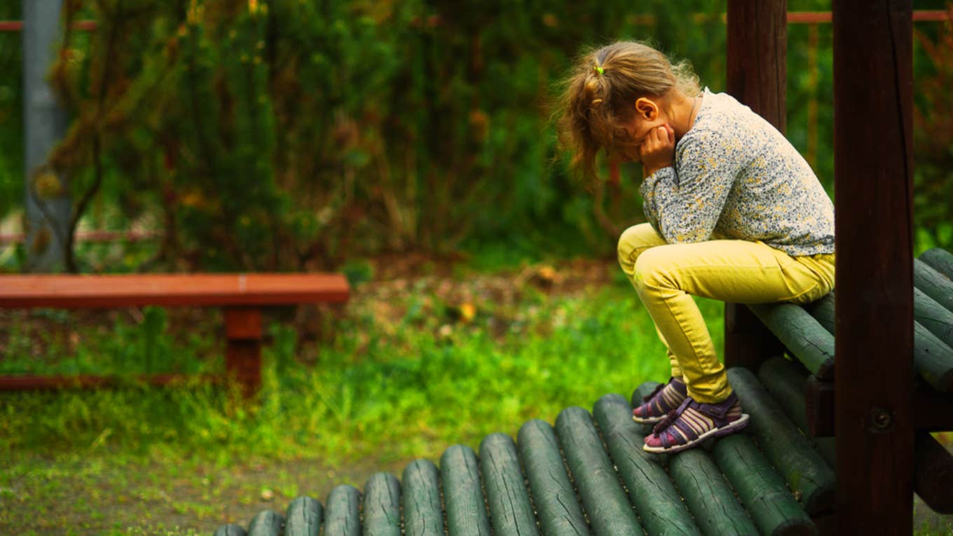 Tearful Mother Begs Other Parents To Teach Their Children That Some People Are Just Born Different After Her Disabled Daughter Was Teased On The Playground playground, little girl, mother, teased