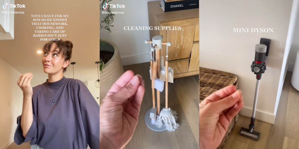 TikToker Who Bought Cleaning Set Toys For 2-Year-Old Son Defends Herself From Backlash Online TikTok cleaning supplies