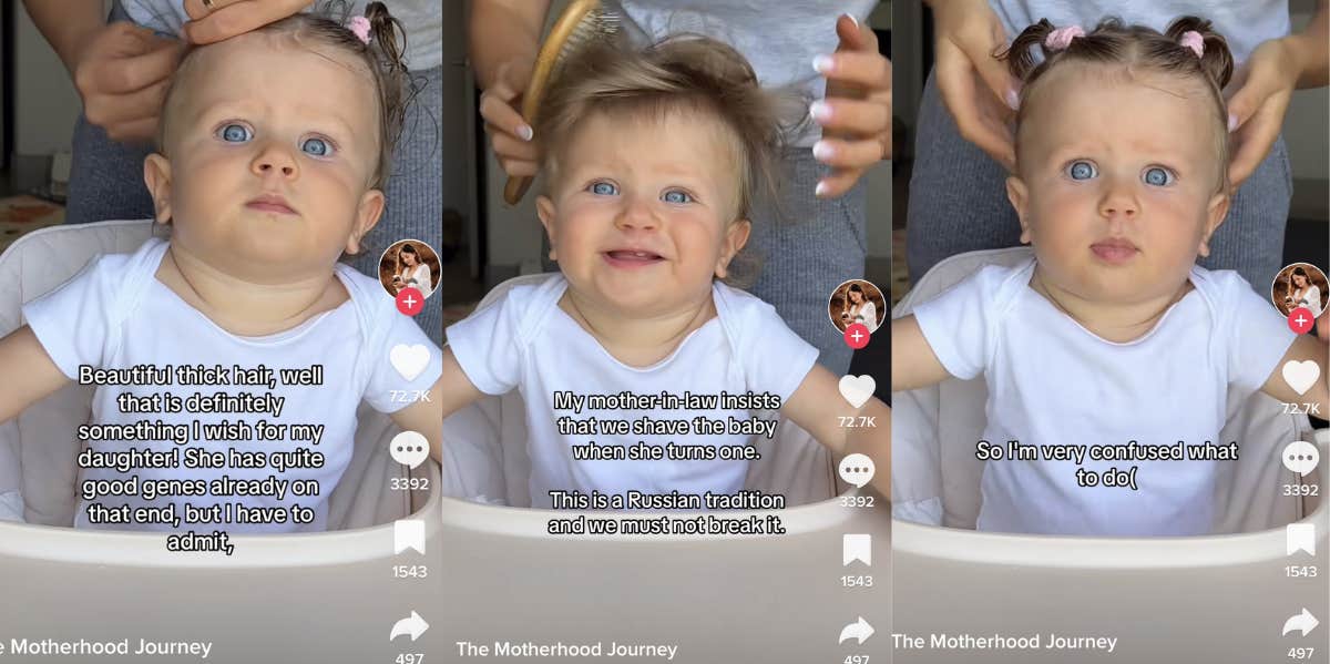 A Mother-In-Law ‘Insists’ A Mom Shave Her Daughter’s Head When She Turns One, Even Though She’s Hesitant mother in law, baby, hair