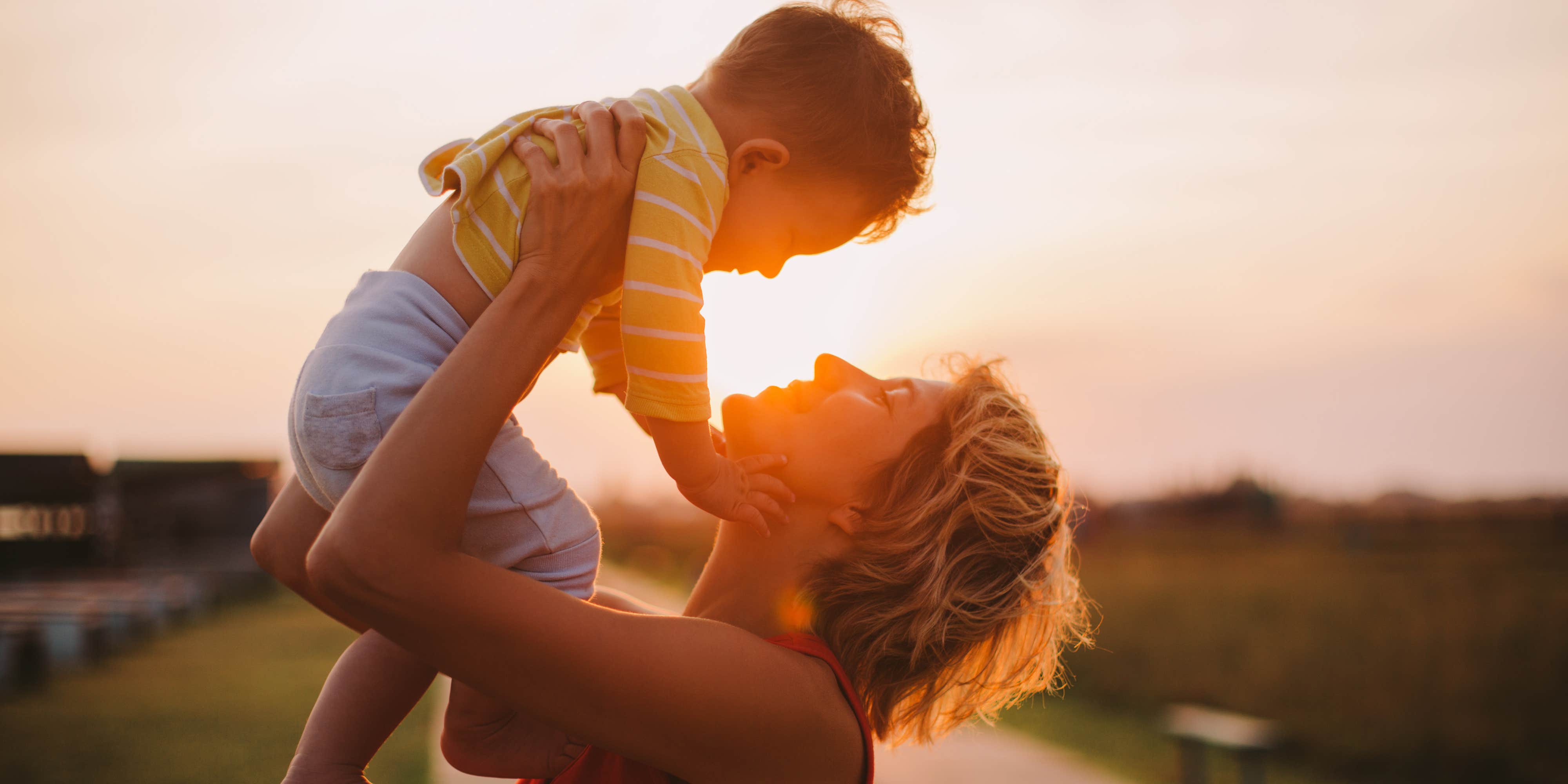 Mom with toddler son