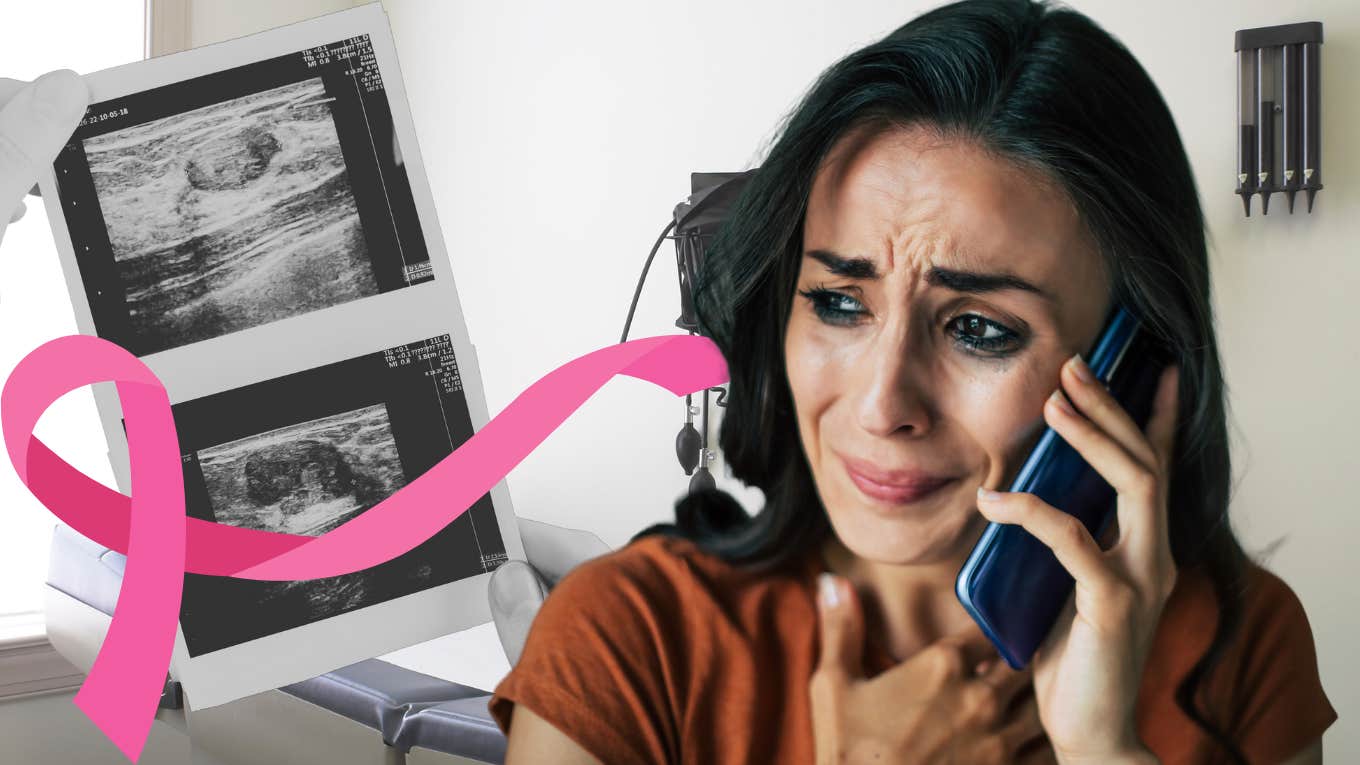 Woman calling ex husband after breast cancer diagnosis