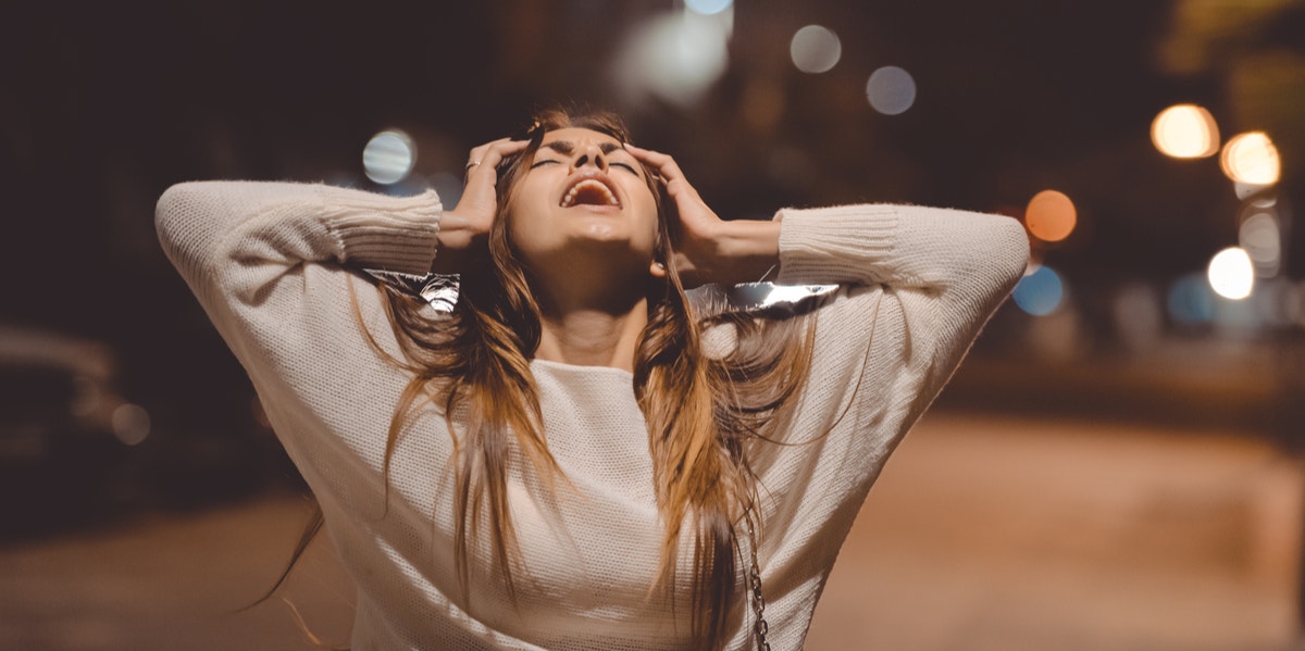 woman screaming