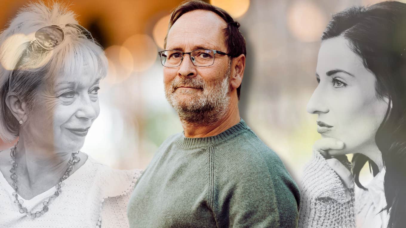 Father in the middle, second wife and daughter