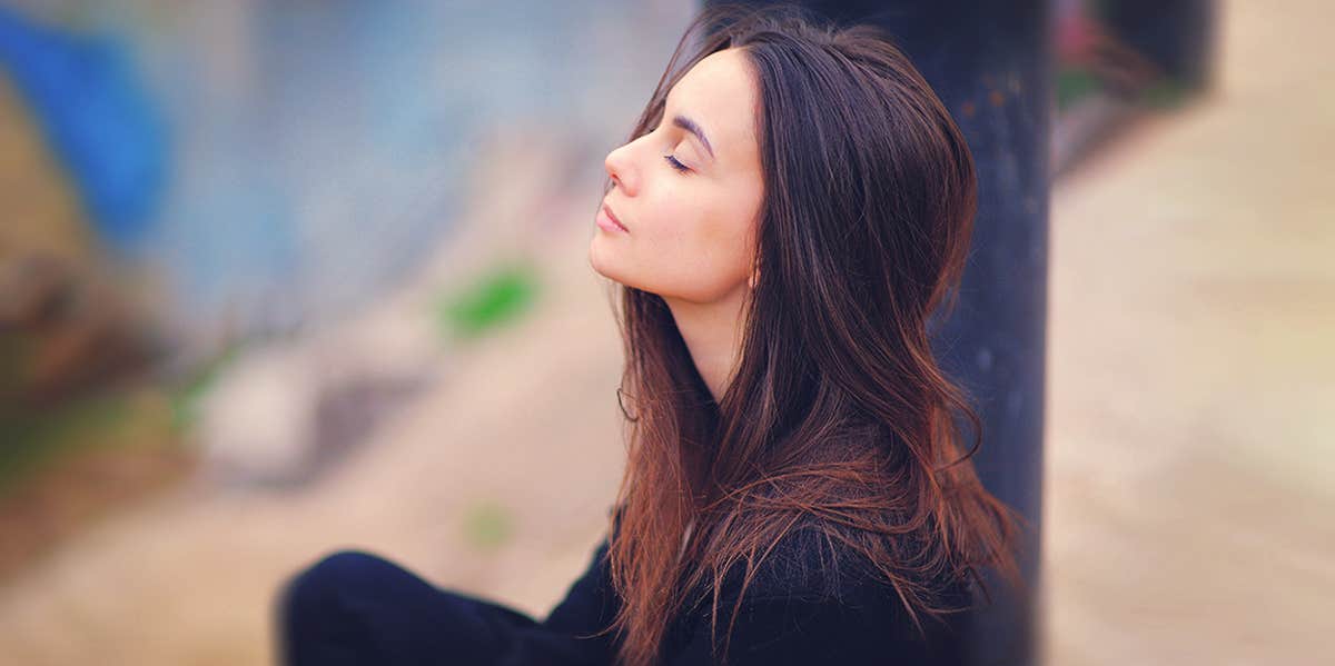 My 4-Year-Old Found Me Trying To Kill Myself — And Saved My Life woman closing her eyes