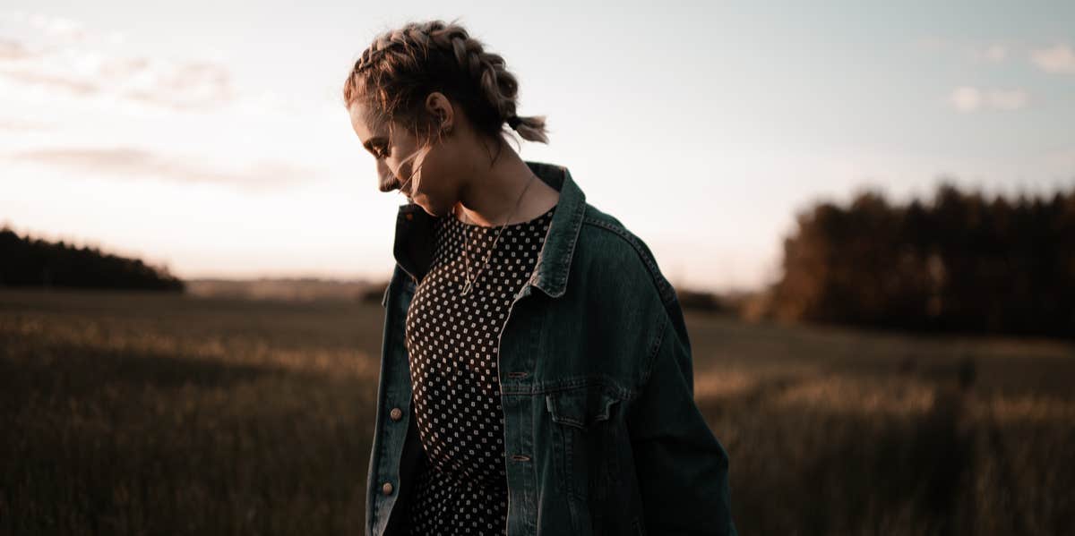 woman in field