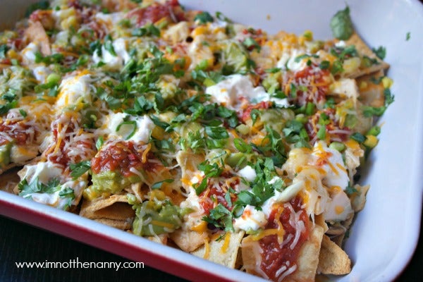 Spicy Pineapple Lime Chicken Nachos