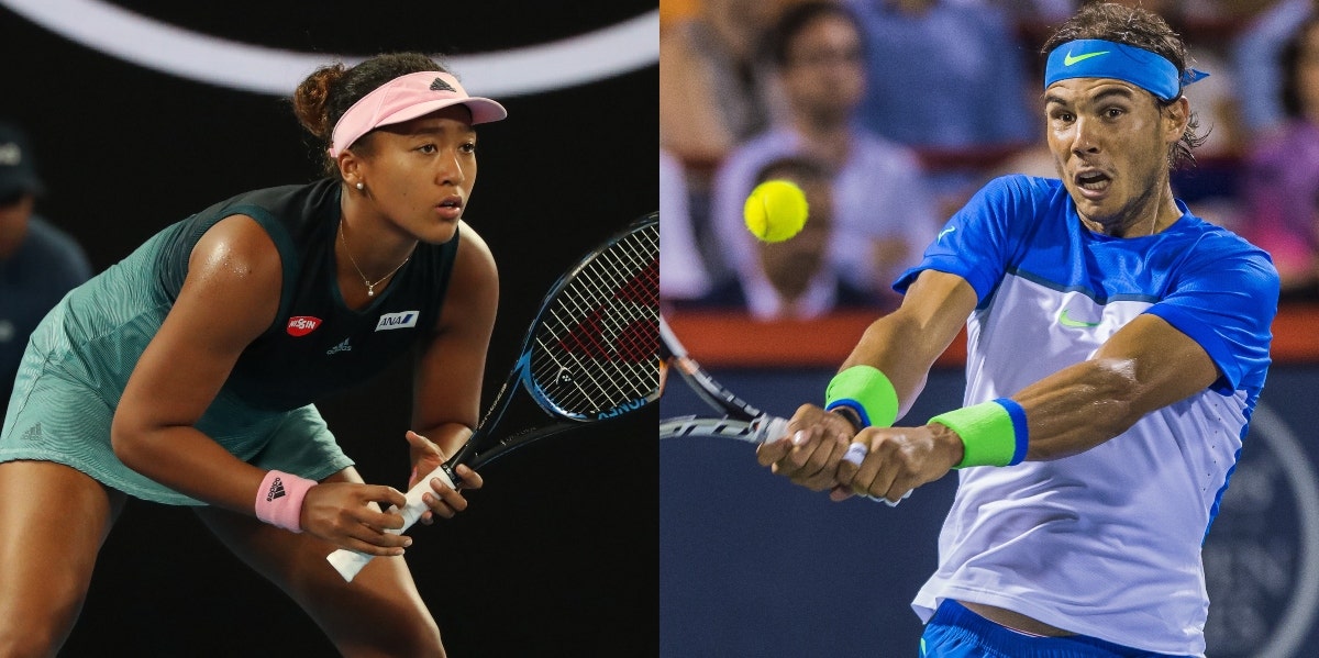 Naomi Osaka and Rafael Nadal