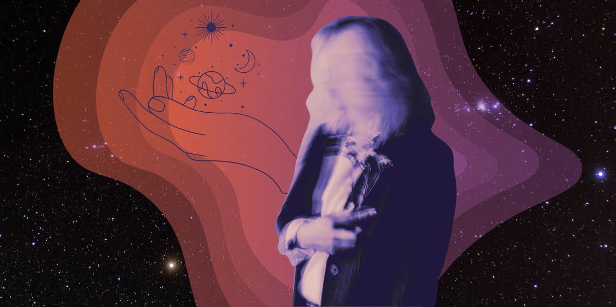 5 Narcissist Astrology Placements blurry image of woman, hand holding planets
