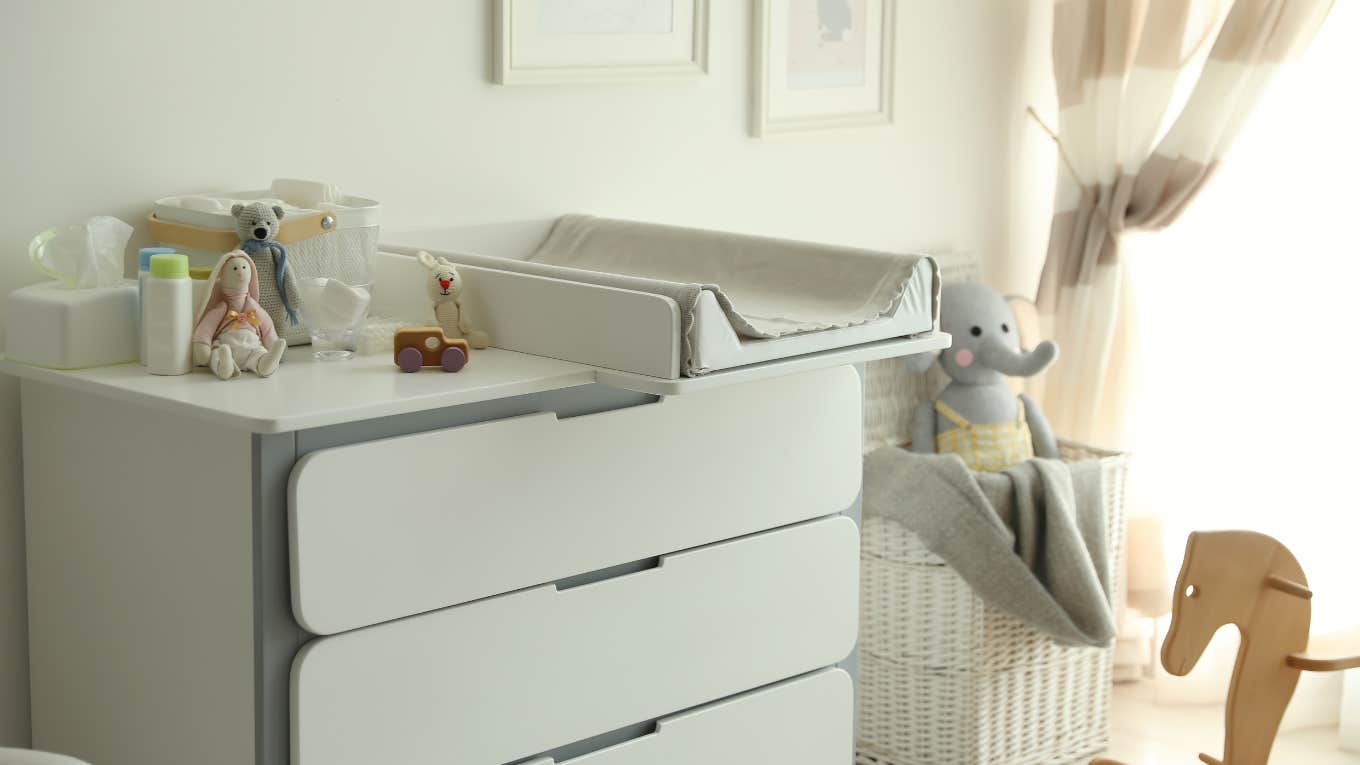 changing table in nursery