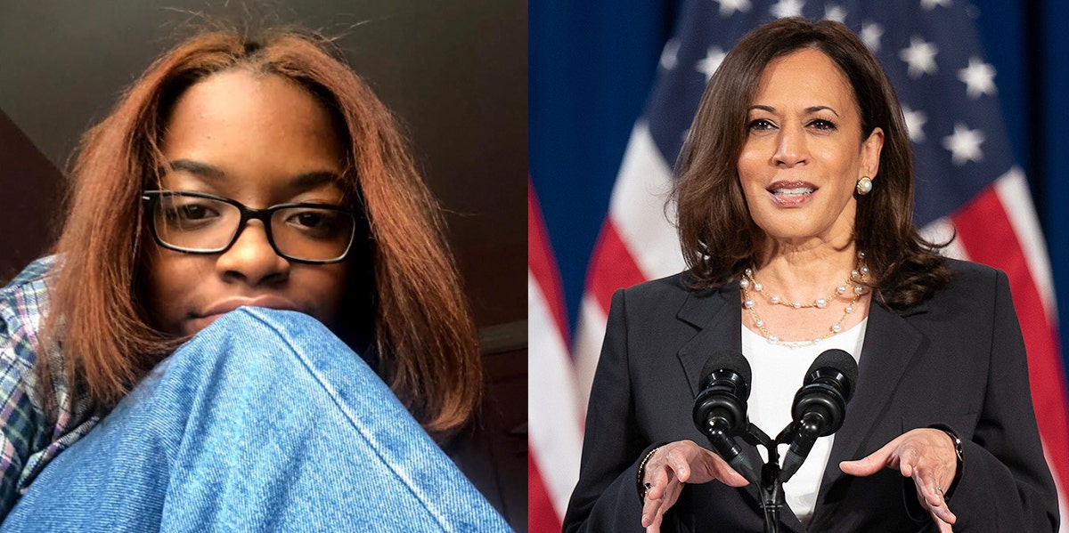 Nia Tipton and Kamala Harris