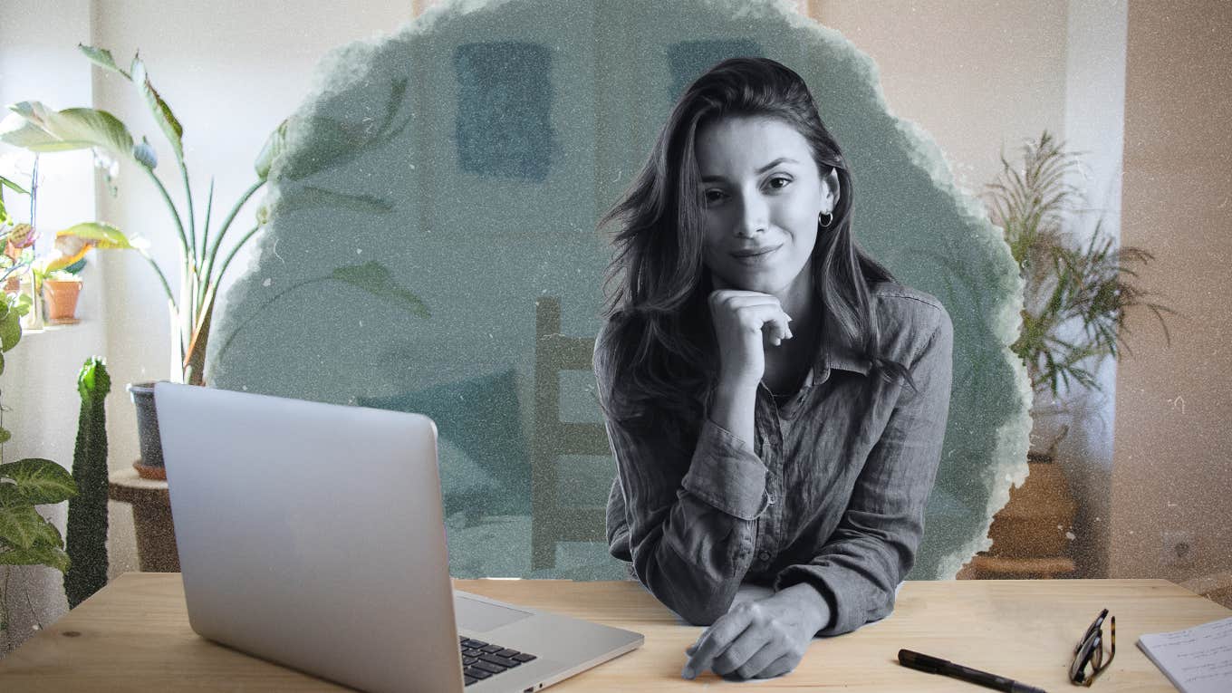 Woman at her desk