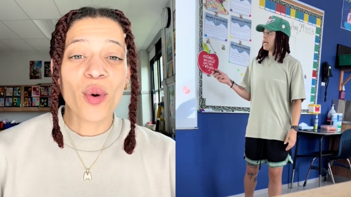 Non-Binary Teacher Shares How They Introduce Their Pronouns To 6th Graders & How The Kids Address Them Teacher nairobi colon teaching their class