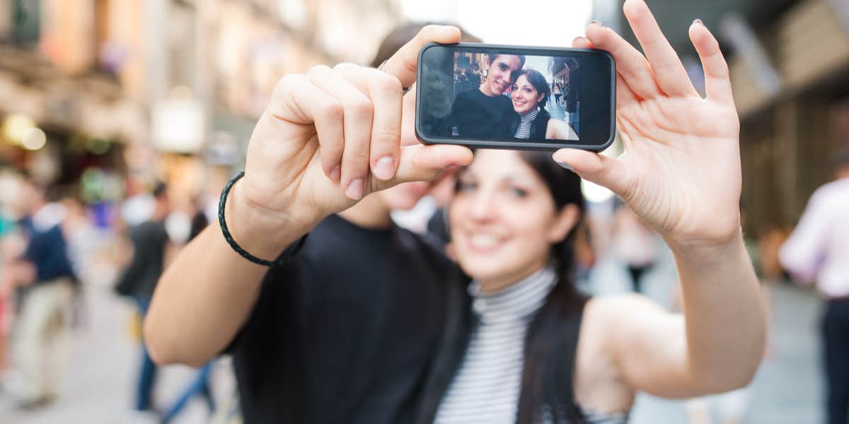 couple taking a selfie