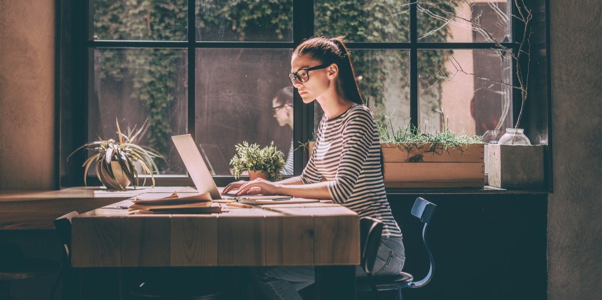 woman at computer