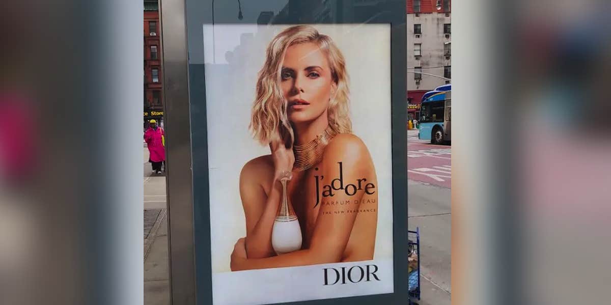 This Is Not A Human Person advertisement of model woman