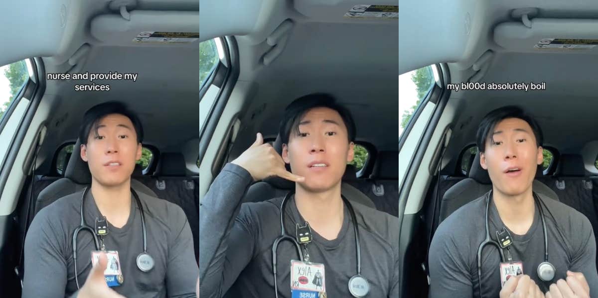 Nurse Was Reprimanded By His Manager After Revealing That He Only Shows Up To Work To 'Make Money' Alex Kim nurse.alexrn tiktoker