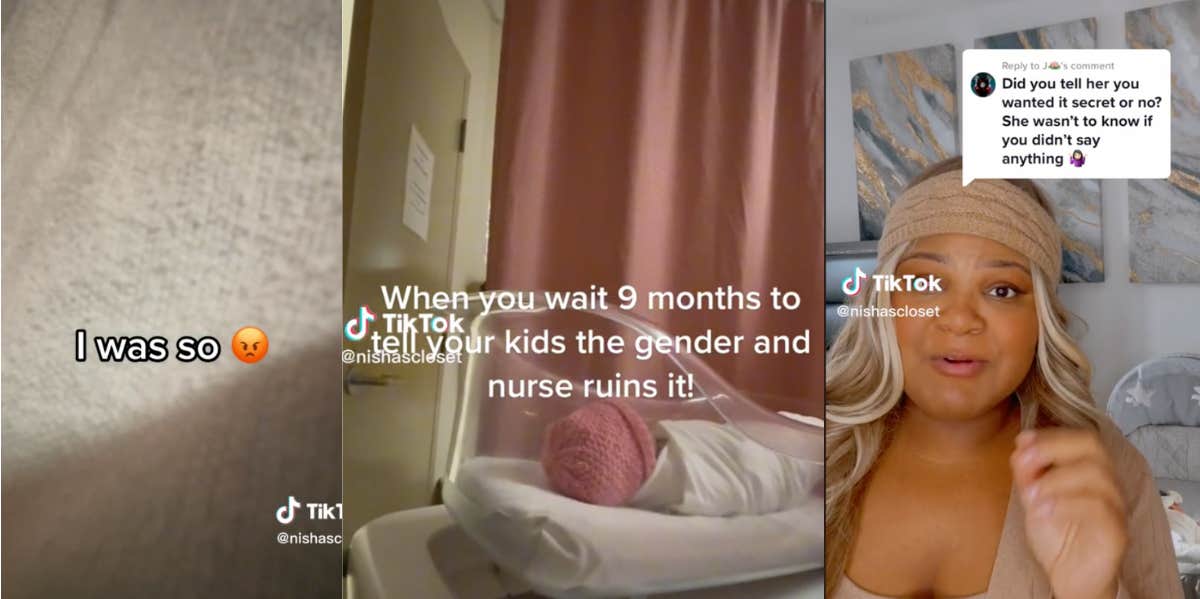 Woman Says Nurse 'Ruined' Her Newborn's Gender Reveal By Telling Her Kids Before She Got To Surprise Them— Many Think It Was An Honest Mistake mom newborn nurse ruins gender reveal