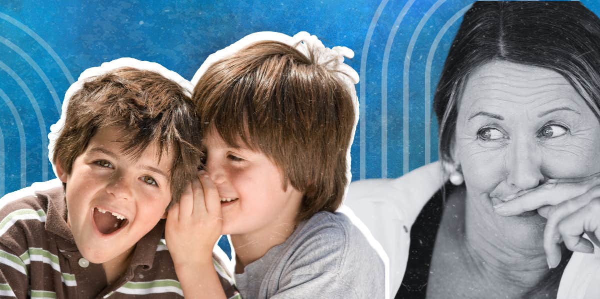 11 Hilariously Nosy Observations My Nephews Have Made About My Love Life Boy brothers gossiping and laughing