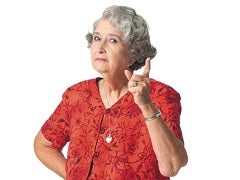 Why Women Aren't Attracted To Their Sons old woman wagging finger