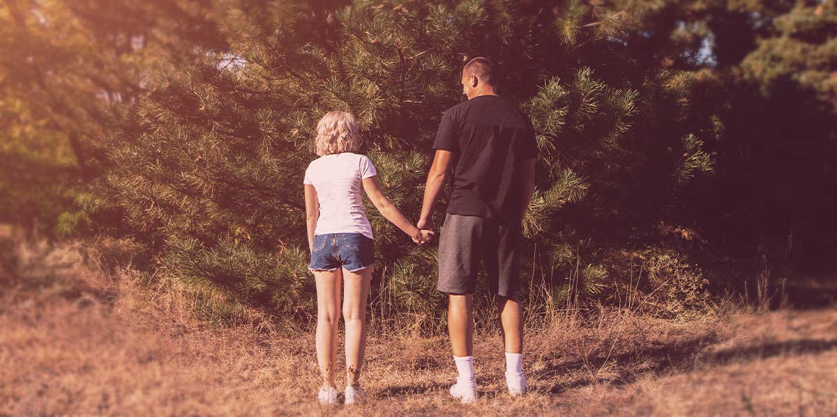 The One Question That Will End Every Argument couple look into the woods