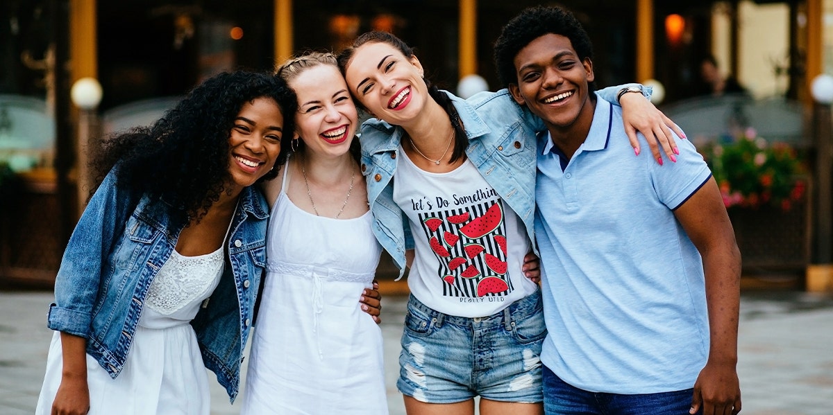 mixed friend group mixed friend group
