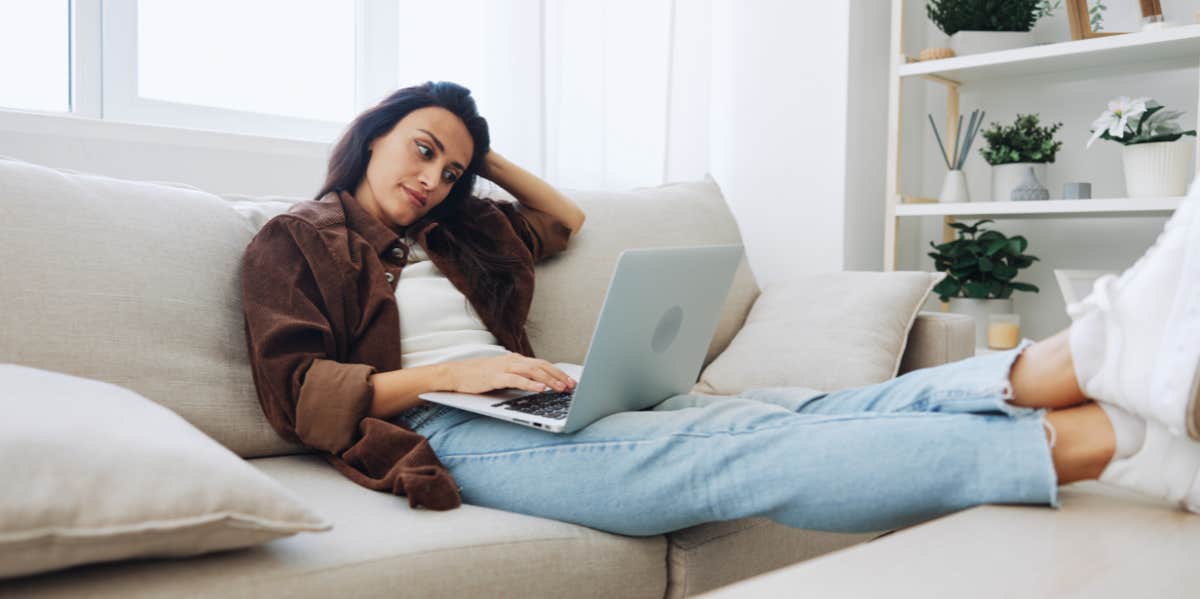 Only A Few Astute People Can See All The Images In This Circle woman on laptop