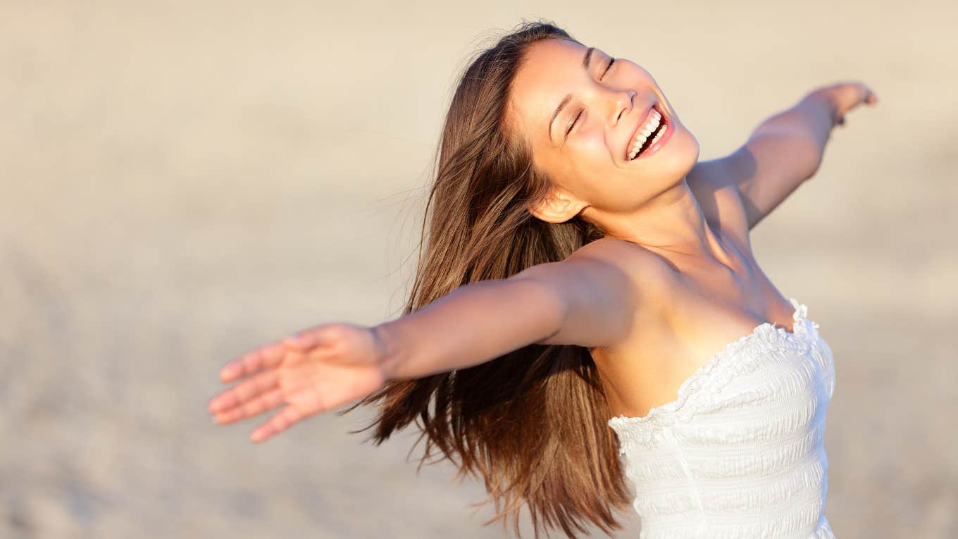 The Only Way To Find A Relationship Happy woman living freely